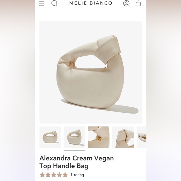 Sold MELIE BIANCO BRAND NEW CREAM KNOT BAG - Picture 1 of 7